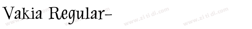 Vakia Regular字体转换